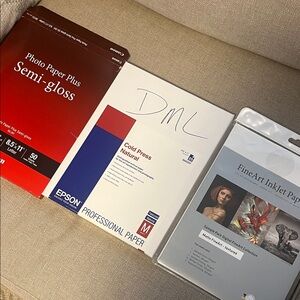 Photo papers Hahnemuhle, Canon, Epson